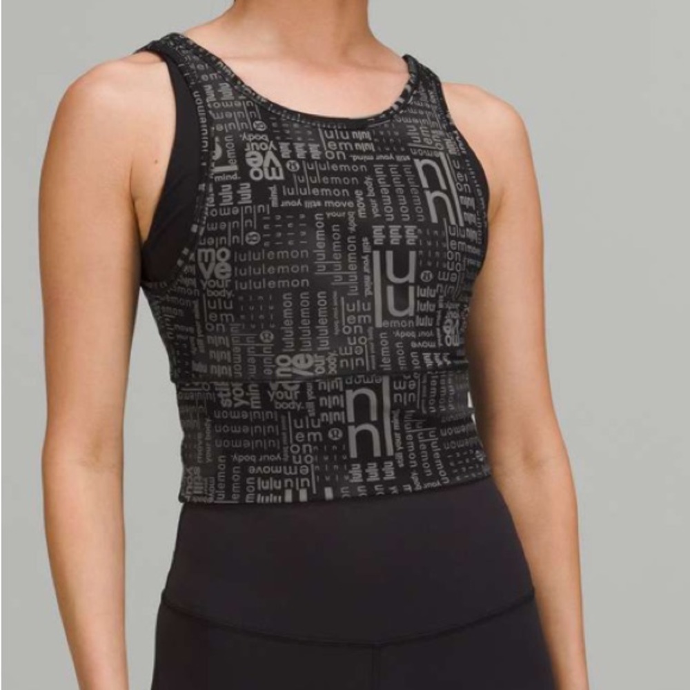 Lululemon Power Pivot Everlux Tank Top *Motif Lululemon Ombre Black Multi